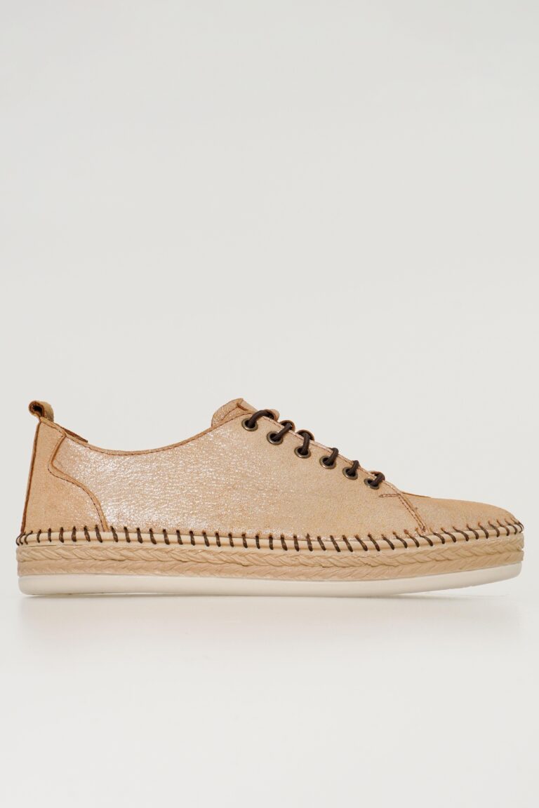 Hakiki Deri Kadın Espadril Bağcıklı Casual Ayakkabı