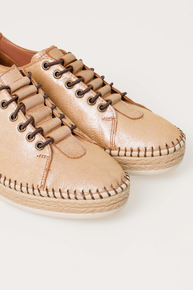 Hakiki Deri Kadın Espadril Bağcıklı Casual Ayakkabı - Görsel 3