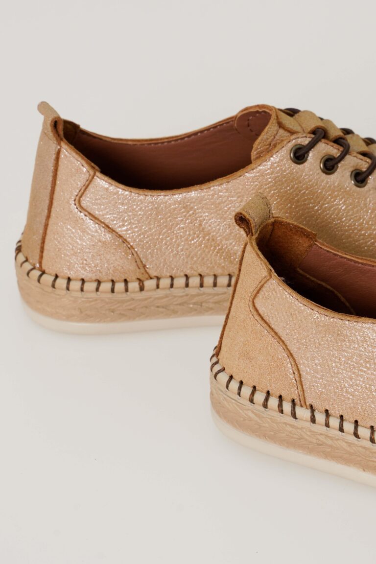 Hakiki Deri Kadın Espadril Bağcıklı Casual Ayakkabı - Görsel 4