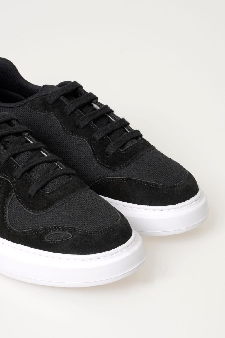 Hakiki Deri Erkek Sneaker Bağcıklı Nubuk Detaylı Rahat Taban - Görsel 3