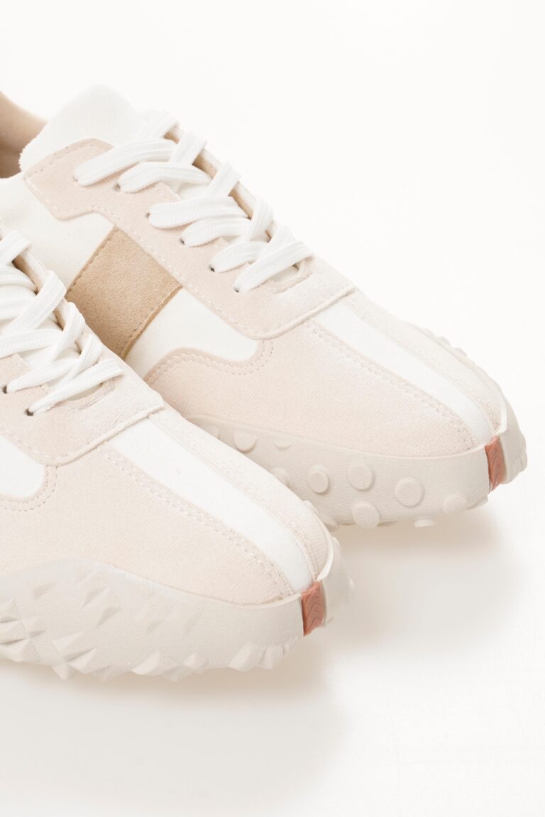 Kadın Sneaker Bağcıklı Spor Ayakkabı Tırtık Tabanlı - Görsel 3