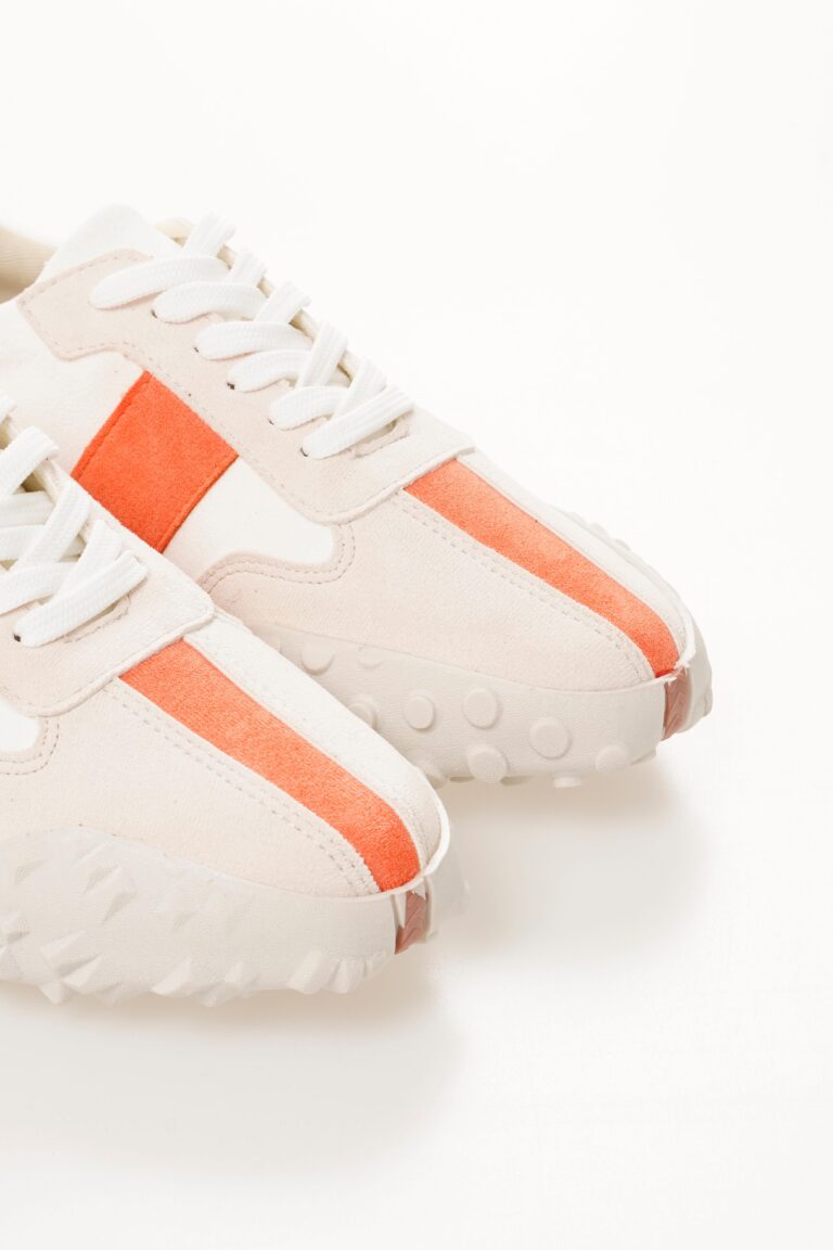 Kadın Sneaker Bağcıklı Spor Ayakkabı Tırtık Tabanlı - Görsel 3