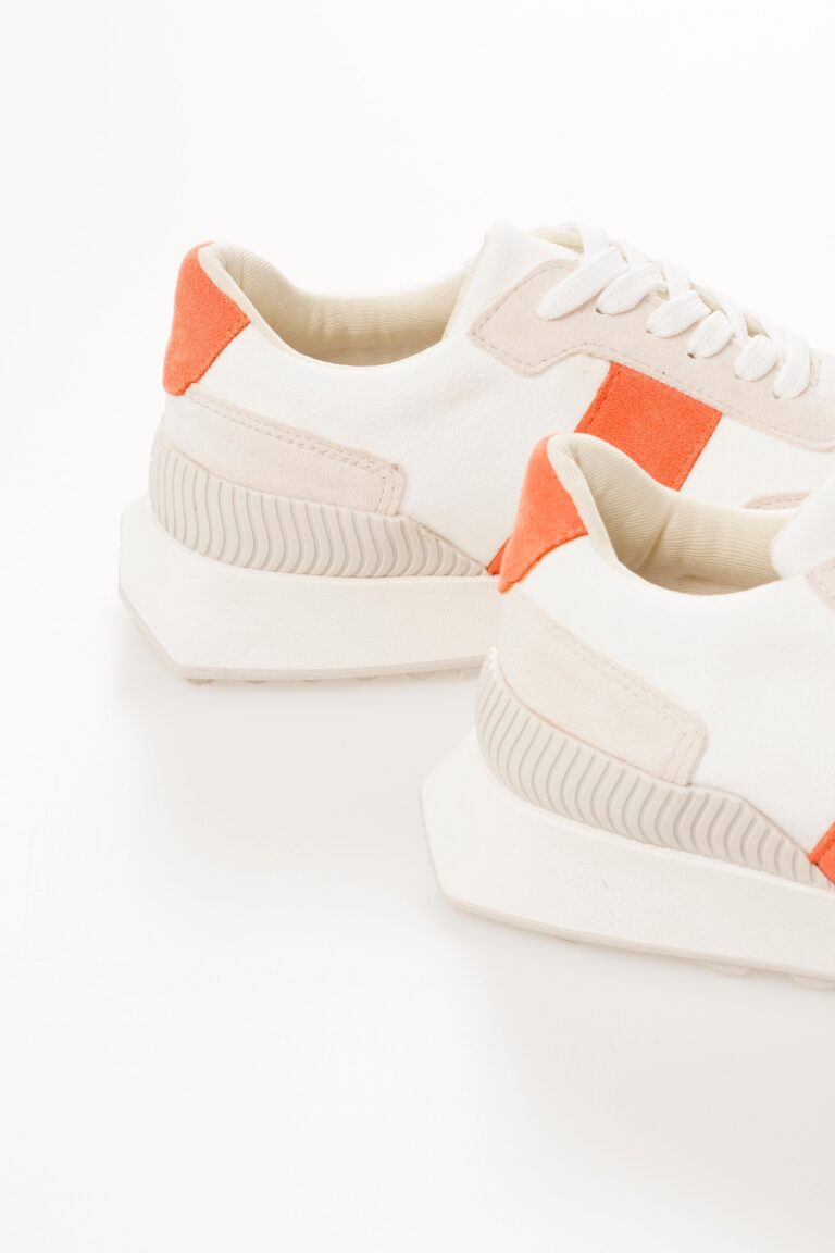 Kadın Sneaker Bağcıklı Spor Ayakkabı Tırtık Tabanlı - Görsel 4