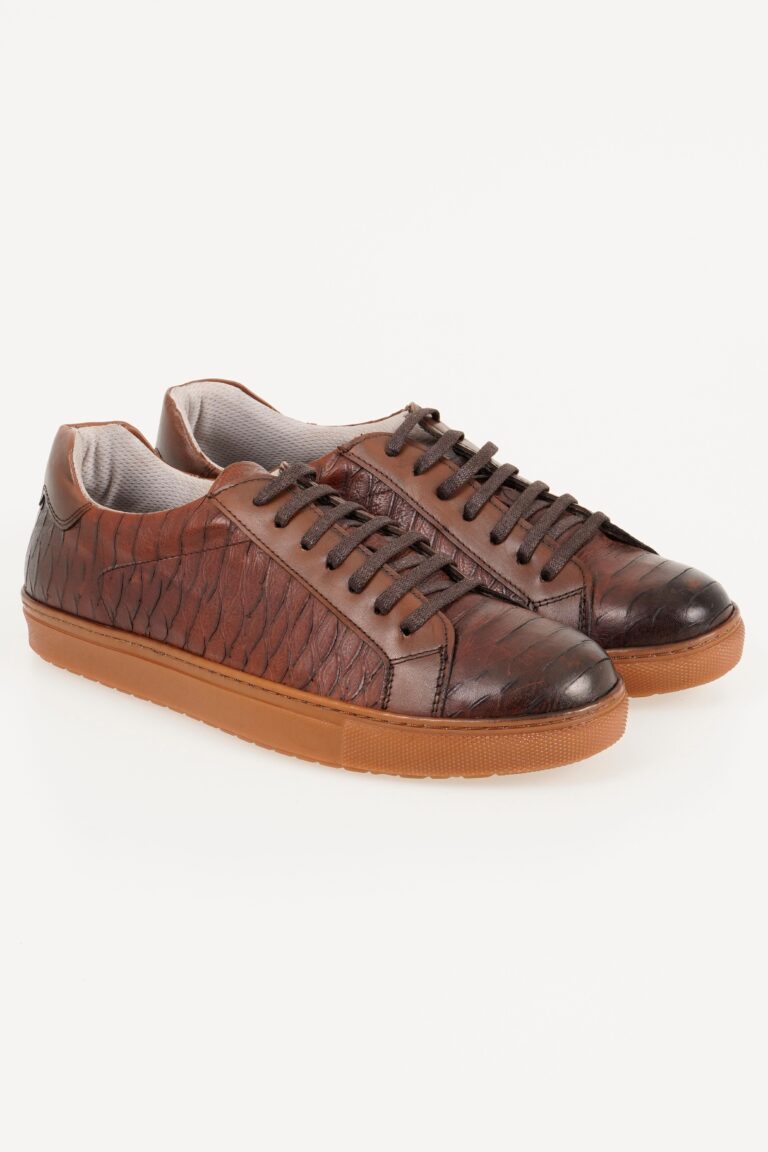 Hakiki Deri Erkek Sneaker Bağcıklı Günlük Ayakkabı - Görsel 2