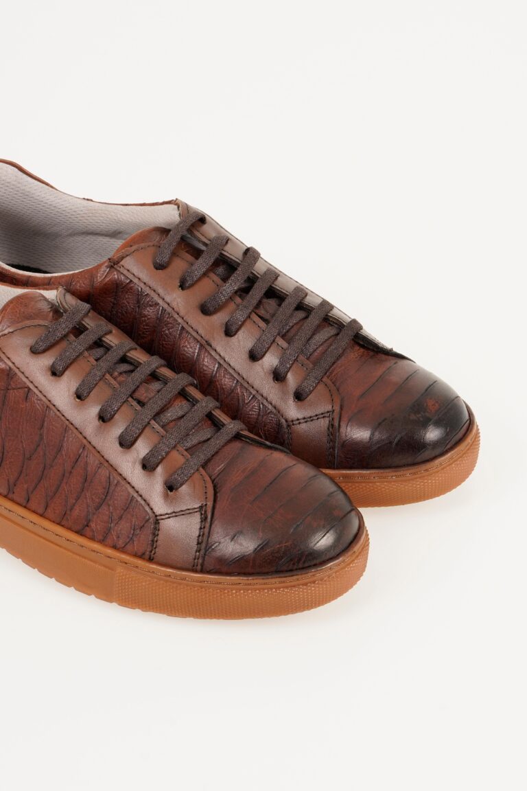 Hakiki Deri Erkek Sneaker Bağcıklı Günlük Ayakkabı - Görsel 3
