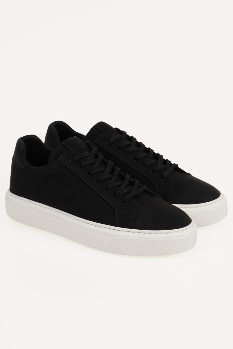 Hakiki Deri Erkek Bağcıklı Spor Ayakkabı Kalın Tabanlı Sneaker - Görsel 2