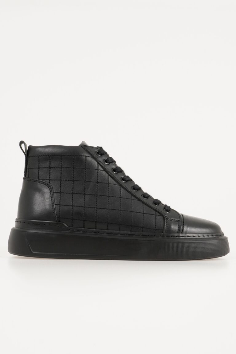 Hakiki Deri Erkek Sneaker Bot Bağcıklı Fermuarlı Kapitone Desenli