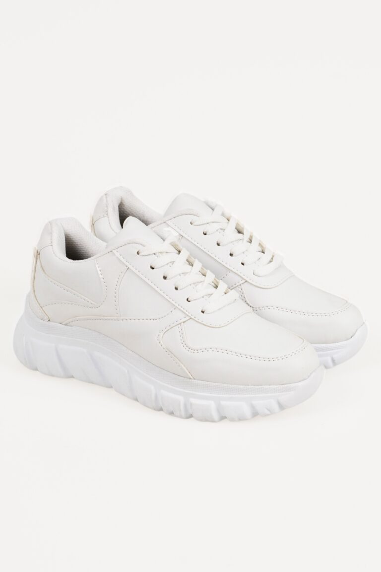 Hakiki Deri Kadın Sneaker Bağcıklı Kalın Tabanlı Ayakkabı - Görsel 2