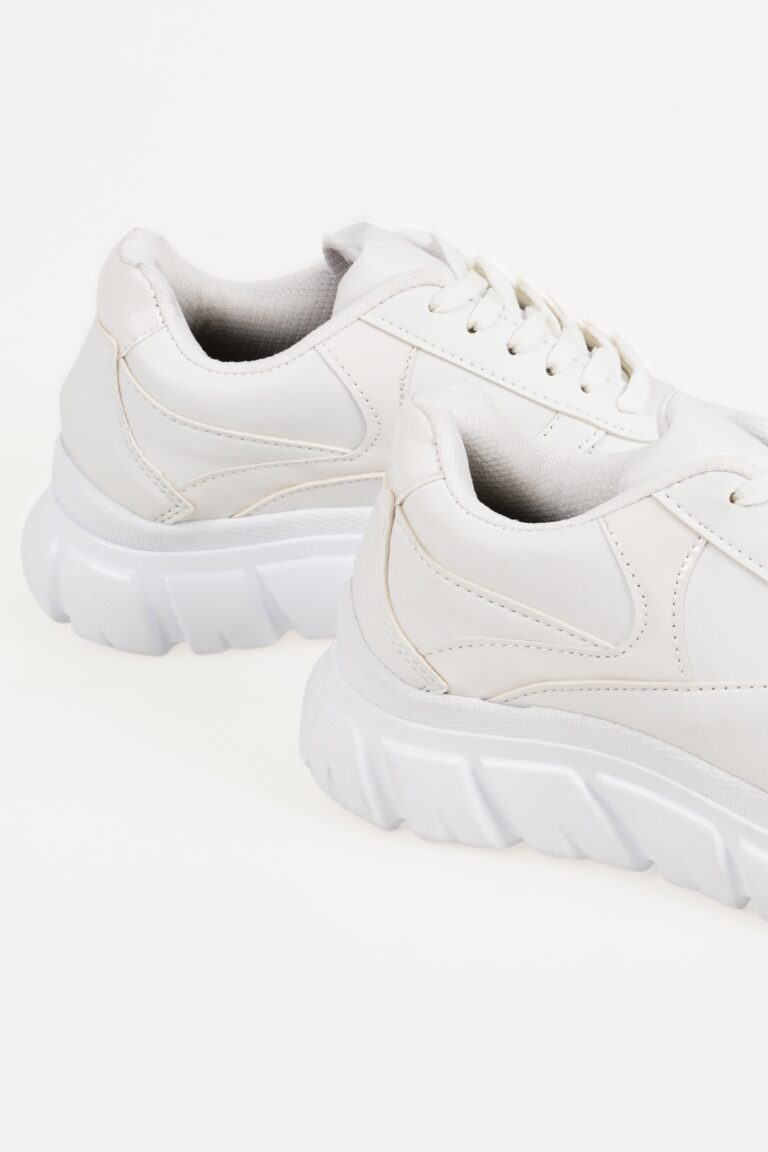 Hakiki Deri Kadın Sneaker Bağcıklı Kalın Tabanlı Ayakkabı - Görsel 4