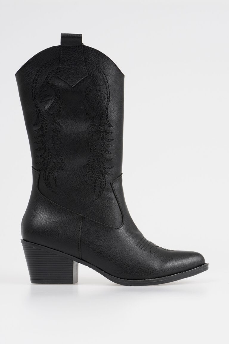 Kadın Topuklu Kovboy Çizme Uzun Cowgirl Bot - Görsel 2